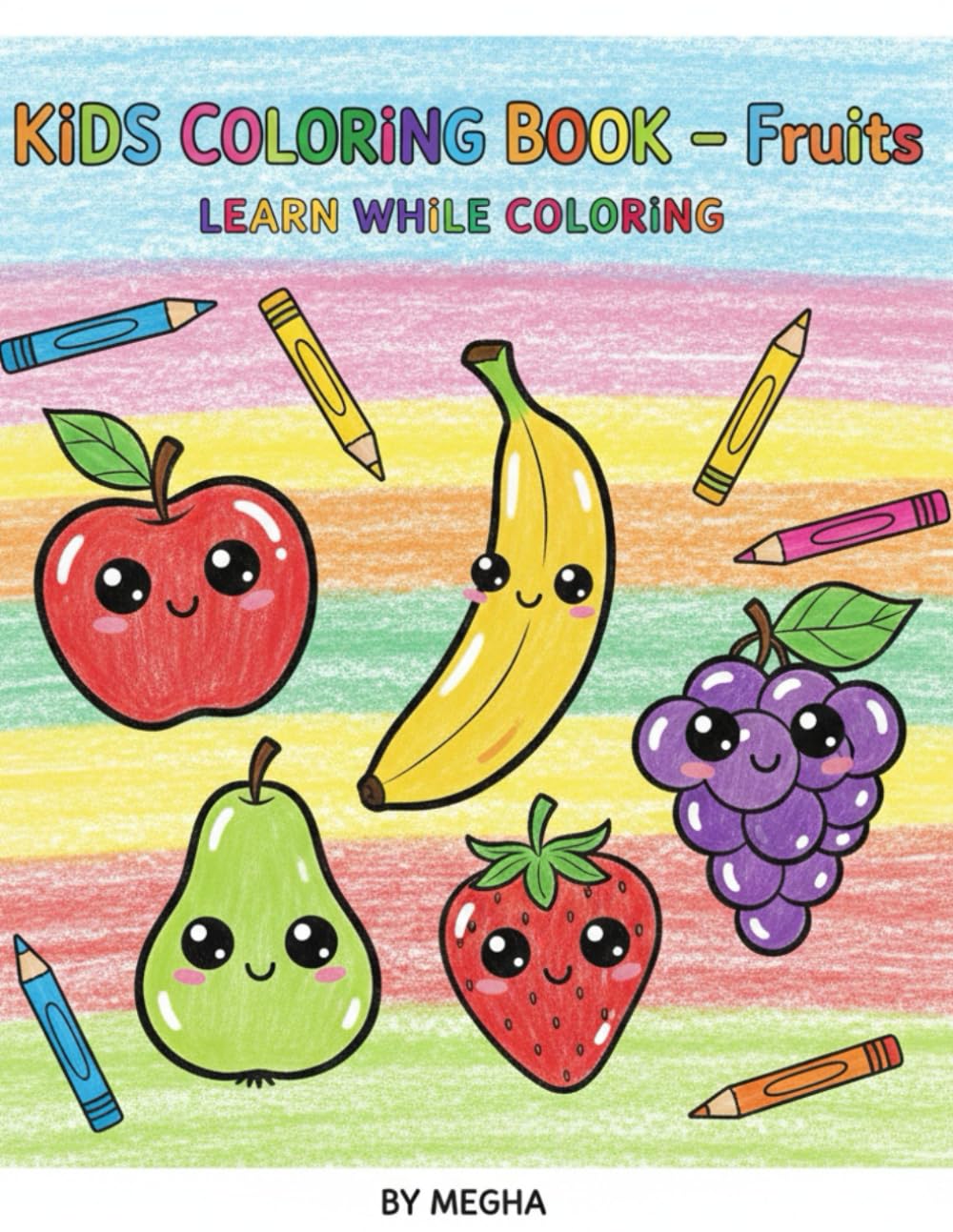 Kids Coloring Book - Fruits: Learn While Color