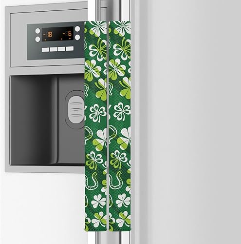 Emelivor Juego de 2 fundas para manija de puerta de refrigerador del Día de San Patricio - Guantes de repuesto para electrodomésticos de cocina para