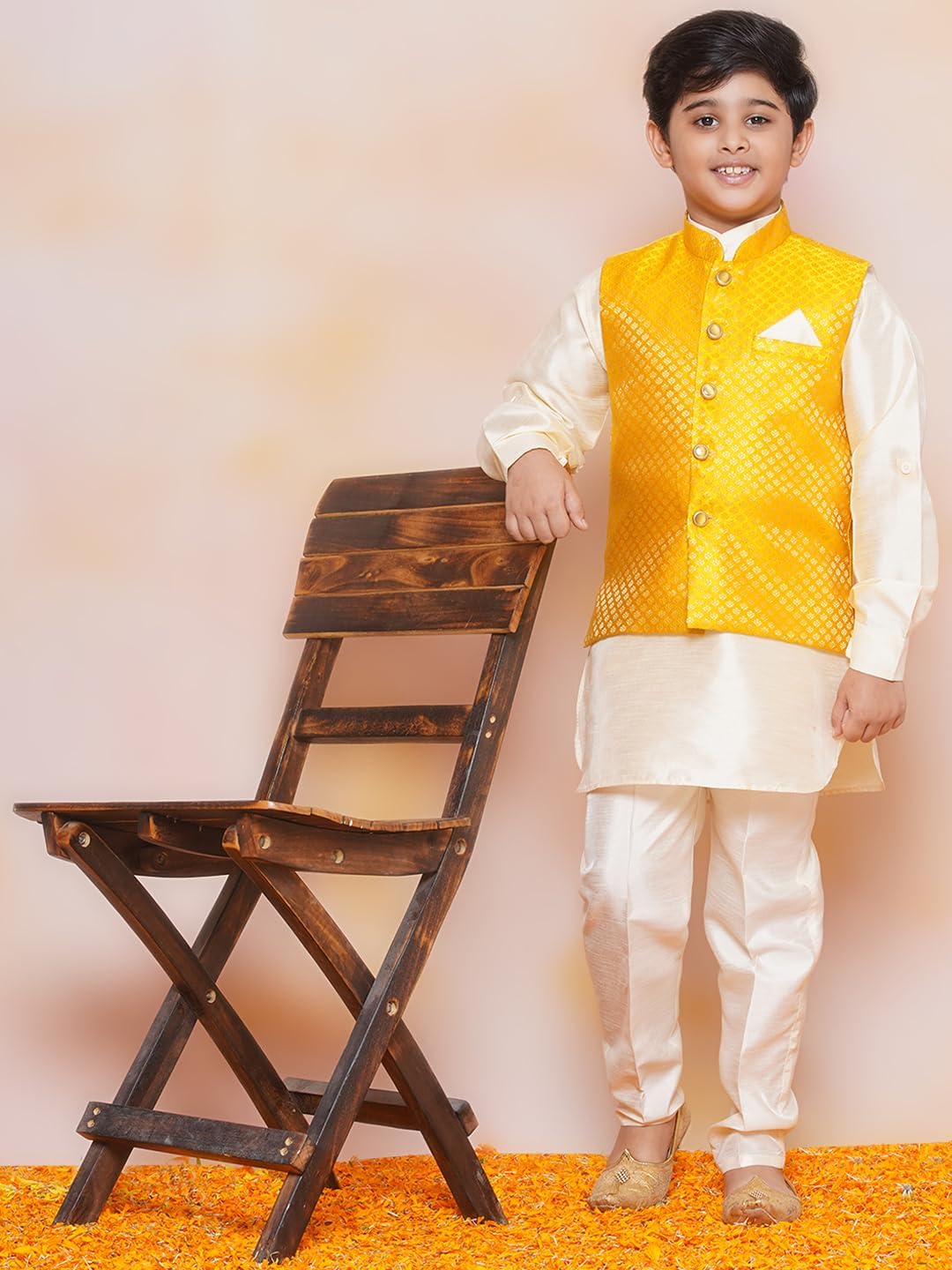 AJ DEZINES Boys Indian Wear Bollywood Style Kurta Pyjama Waistcoat for Kids
