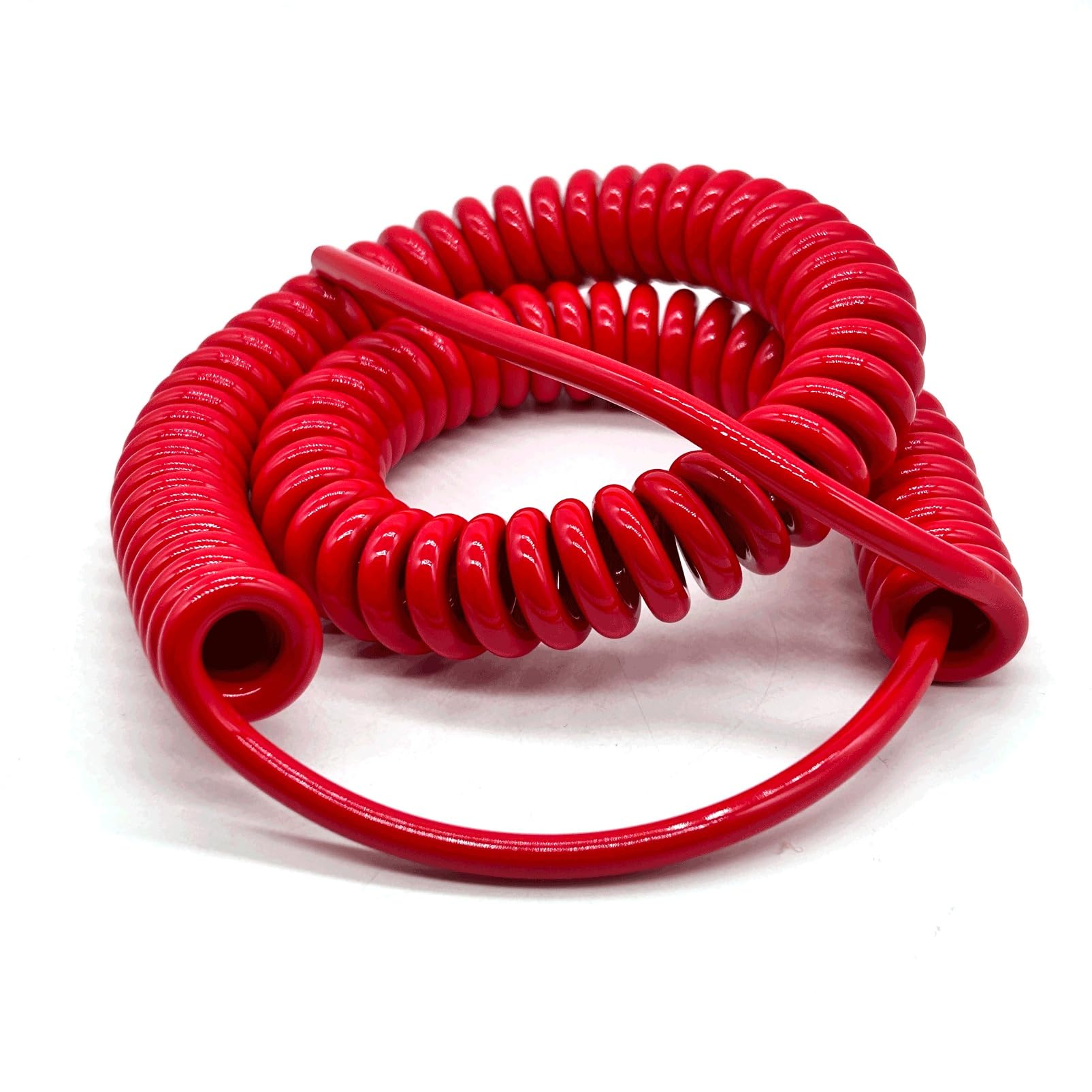 PULaif Spring Spiral Cable, 13AWG 2.5mm2 Retractable Spiral Cable 7 Meters PU Multiple Cores Cold Resistant(2 Cores)