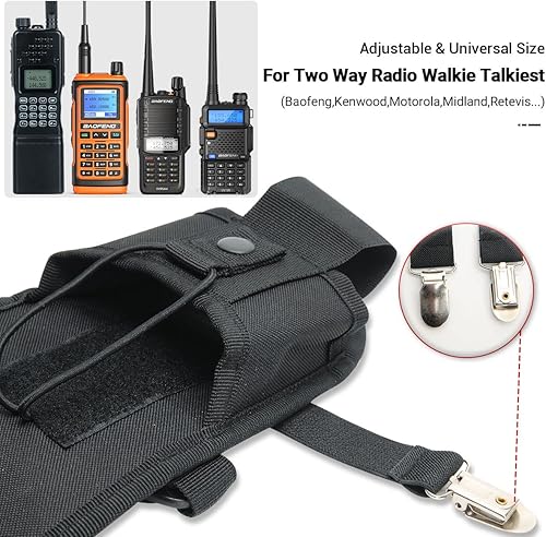 Miniatura 4 de Funda universal de doble radio para hombro, arnés de pecho, arnés de radio de dos vías, soporte de radio de hombro, funda de radio para bomberos,