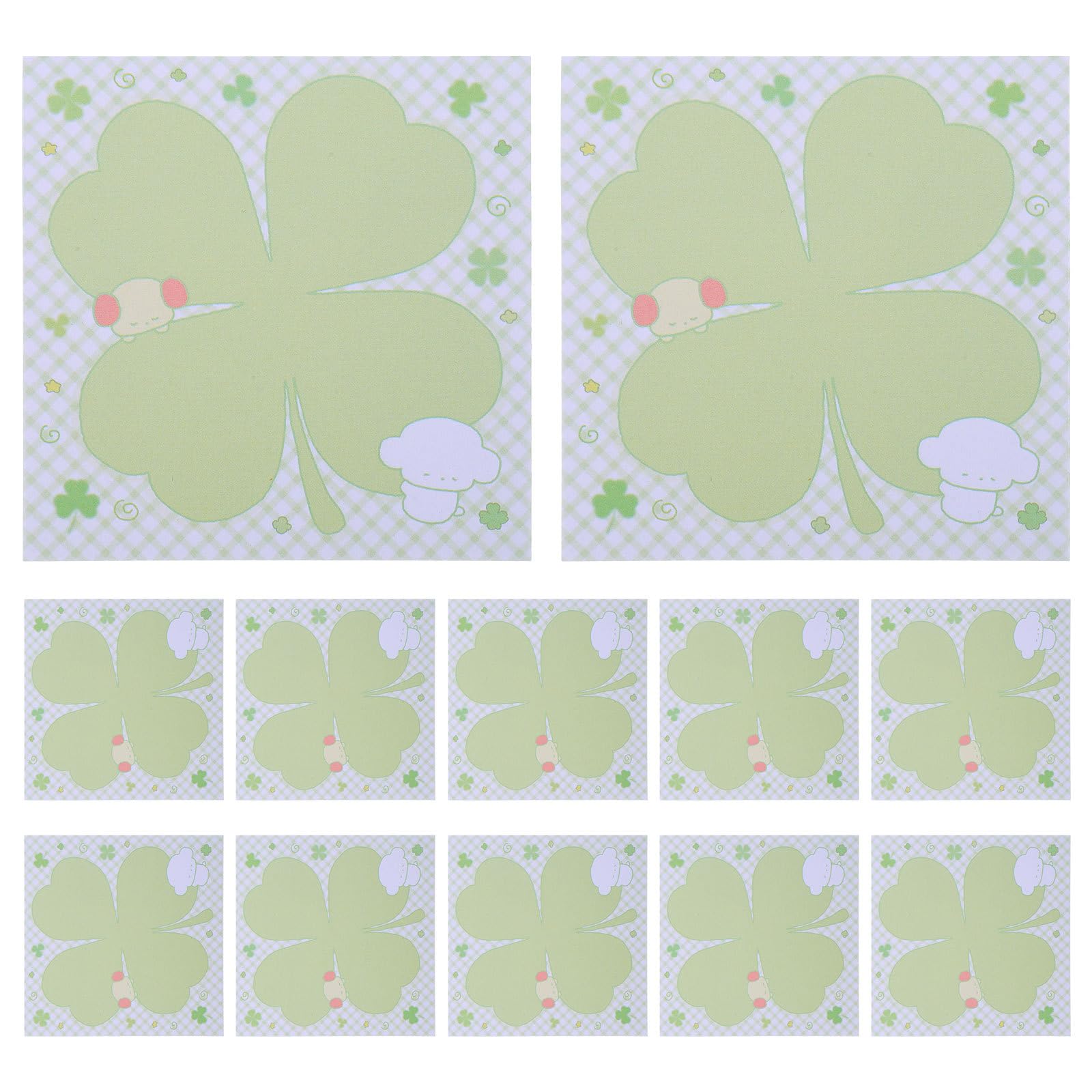 Blocs-notes Kawaii trèfle Saint-Patrick - notes adhésives 3x3 bureau