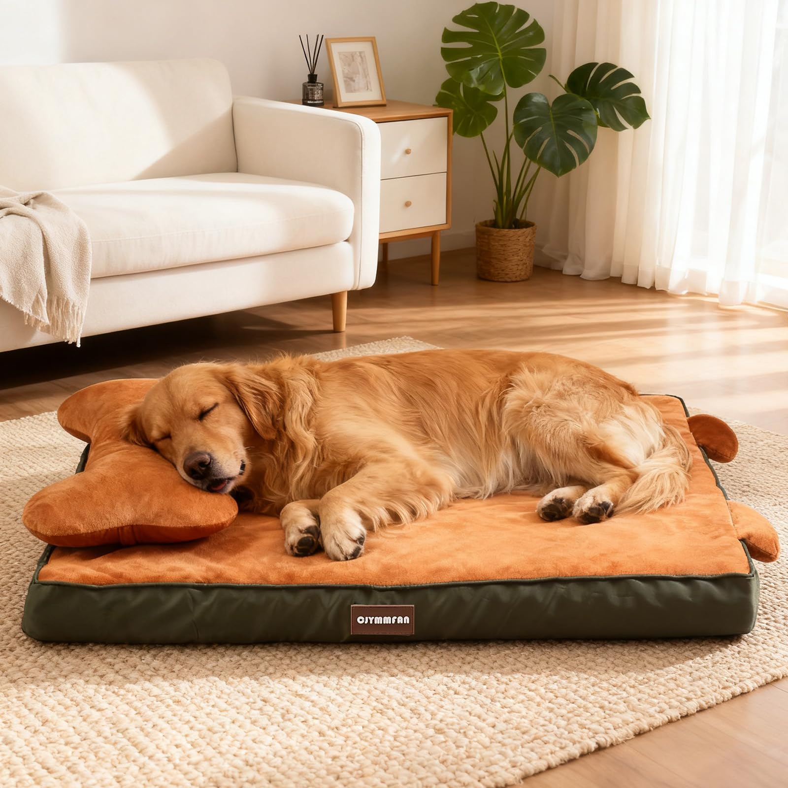 Cuccia Ortopedica per Cani con Cuscino Rimovibile, Lettino Lavabile Memory Foam a Forma Cassetta Uova, Impermeabile Letto per Supporto Testa e Articolazioni, Cuccia cane Interno con Base Antiscivolo