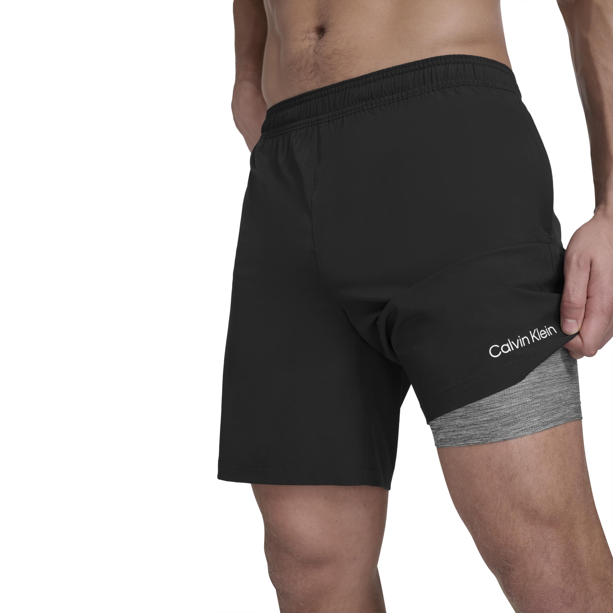 Calvin Klein Men's Swim Swim Trunk,Black,Large