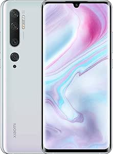 Xiaomi Mi Note 10 Smartphone (16,43cm (6,47") 3D Curved AMOLED FHD+ Display, 128GB interner Speicher + 6GB RAM, 108MP KI-Penta-Rückkamera, 32MP Selfie-Frontkamera, Dual-SIM, Android 9) Glacier White