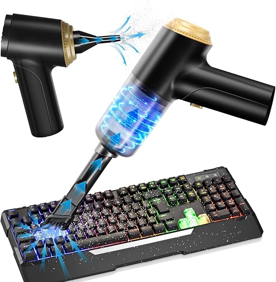 Famaster Compressed Air Duster & Mini Vacuum Keyboard