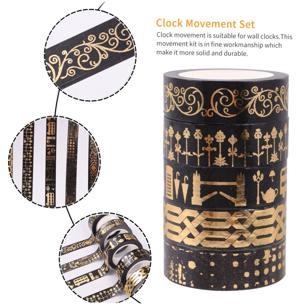 DOITOOL 3 Sätze Dekoratives Washi Tape Farbiges Klebeband Für Diy Scrapbooking Und Bastelprojekte Einfach Abziehbar Und Rückstandslos Entfernbar 5 Rollen * 3