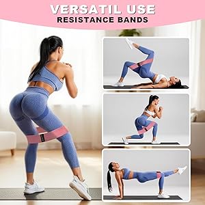 Resistance Bands for Working Out, Fabric Loop Exercise Bands for Legs and Butt, Workout Bands Set for Women and Men, 3 Booty Bands for Yoga, Pilates and Fitness