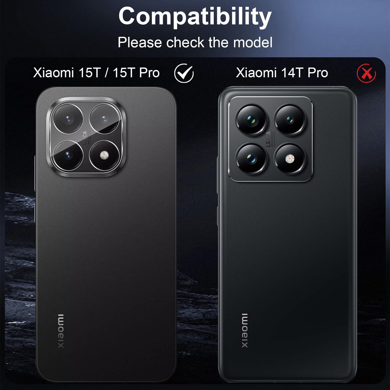 Pellicola In Vetro Temperato Per Fotocamera Xiaomi 15T / 15T Pro – 3 Pezzi, Protezione Lenti Con Durezza 9H, Antigraffio, Anti Impronte E Bordi Curvi 2.5D