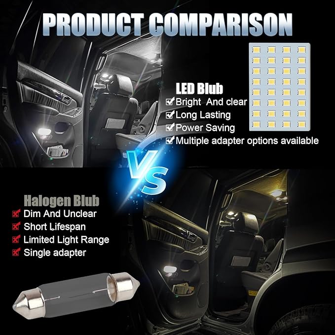 LivTee Luz LED Interior para Auto 12V 6000K Blanca Fría 4 Piezas miniatura 5