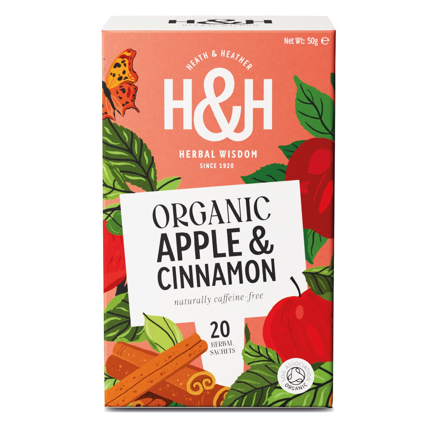 Heath & Heather Organic Apple & Cinnamon 20 Tea Bags