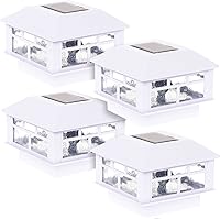 Vista 16 de GreenLighting - Luces solares modernas para punta de poste, se ajustan a madera de 4 x 4, PVC/vinilo de 5 x 5, luz de valla solar para exteriores