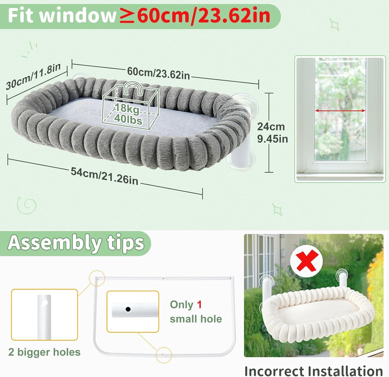 Hamac de fenêtre, hamac pour chat, chaise longue pour chat, rebord de fenêtre pliable en peluche, lit pour chat