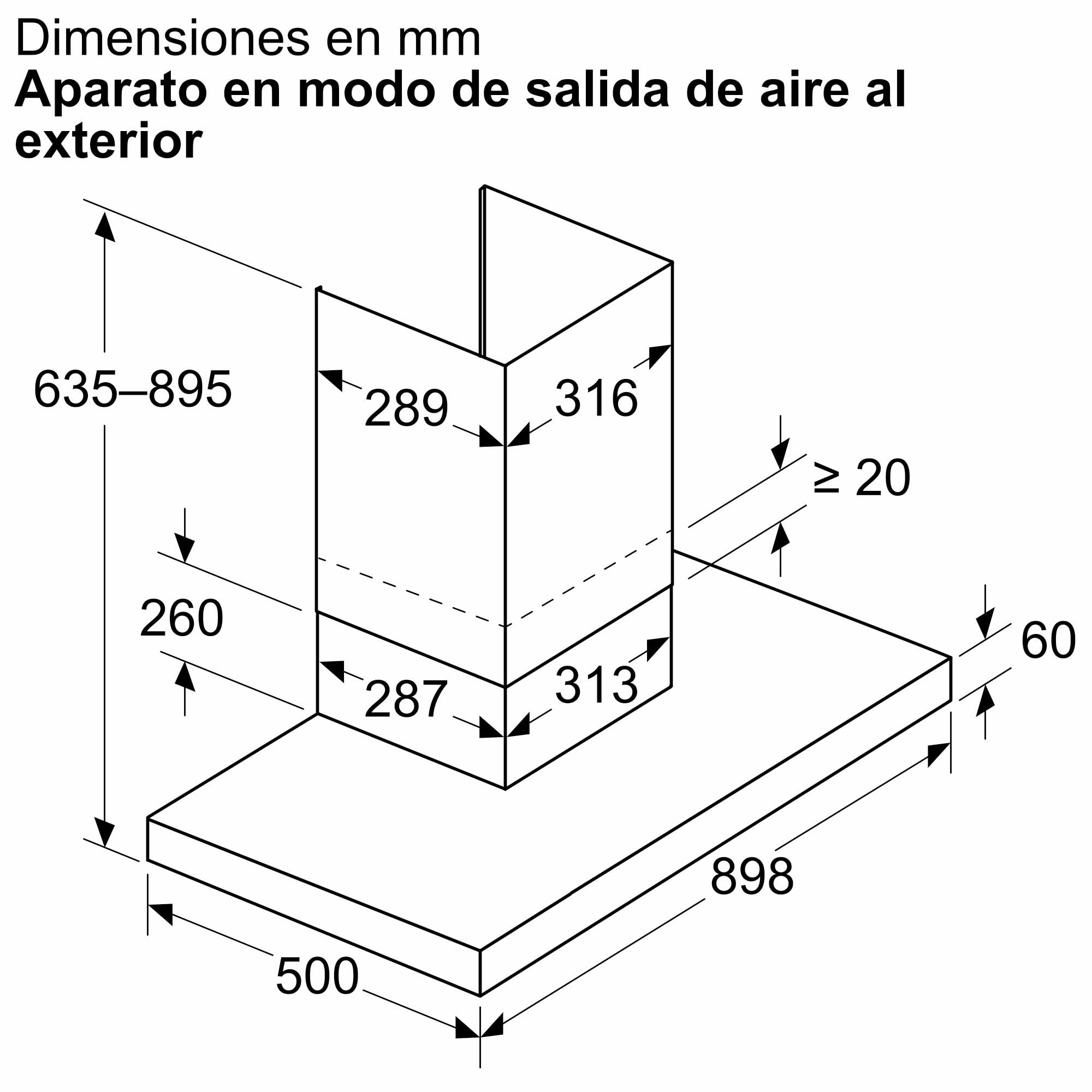 Siemens - Campana Extractora Decorativa de Pared, iQ500, 90 cm de ancho, negro mate, LC97BDN60