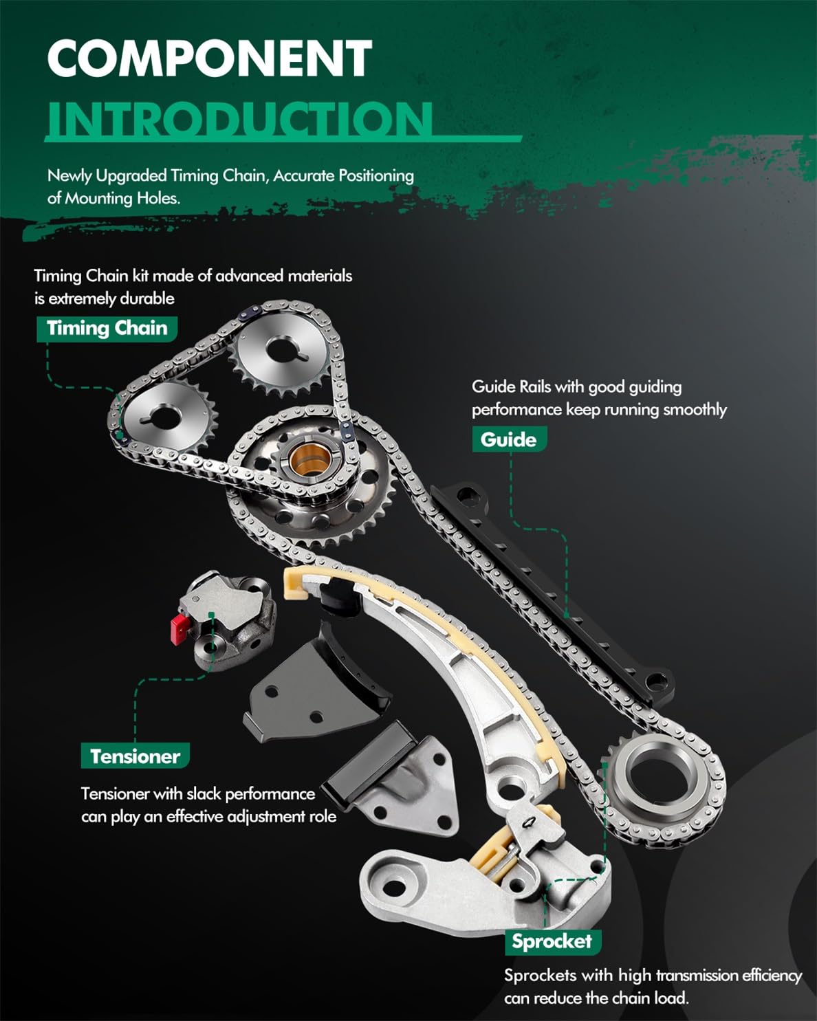 Amazon.com: SCITOO TK8004 M389 Kit de cadena de distribución del