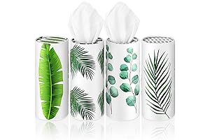 4 Pack Car Tissue Boxes Holder Round Facial Tissue Box