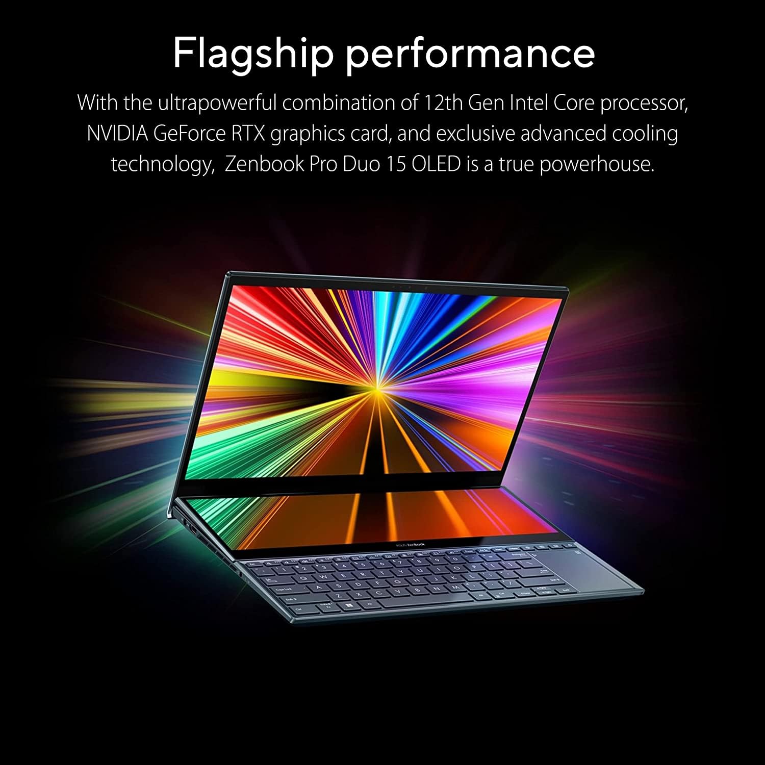 ASUS ZenBook Pro Duo 15.6” OLED 4K(3840 x 2160) Touch Laptop, 14 