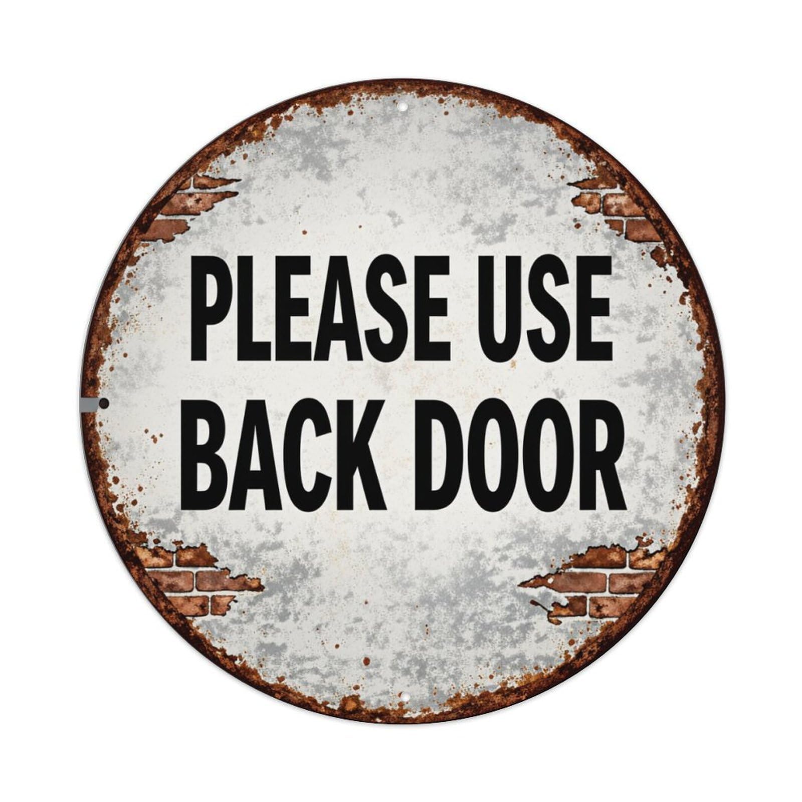 Rusty Metal Sign With Text Round Tin Sign Retro Metal Sign for Cafe Bar Pub Home Game Room Gym Club Wall Decoration Vintage Metal Poster 8x8 Inch