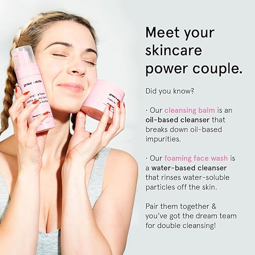 Miniatura 7 de grace & stella Bálsamo limpiador removedor de maquillaje - Limpiador facial hidratante con vitamina E para una piel suave y nutrida - Derrite