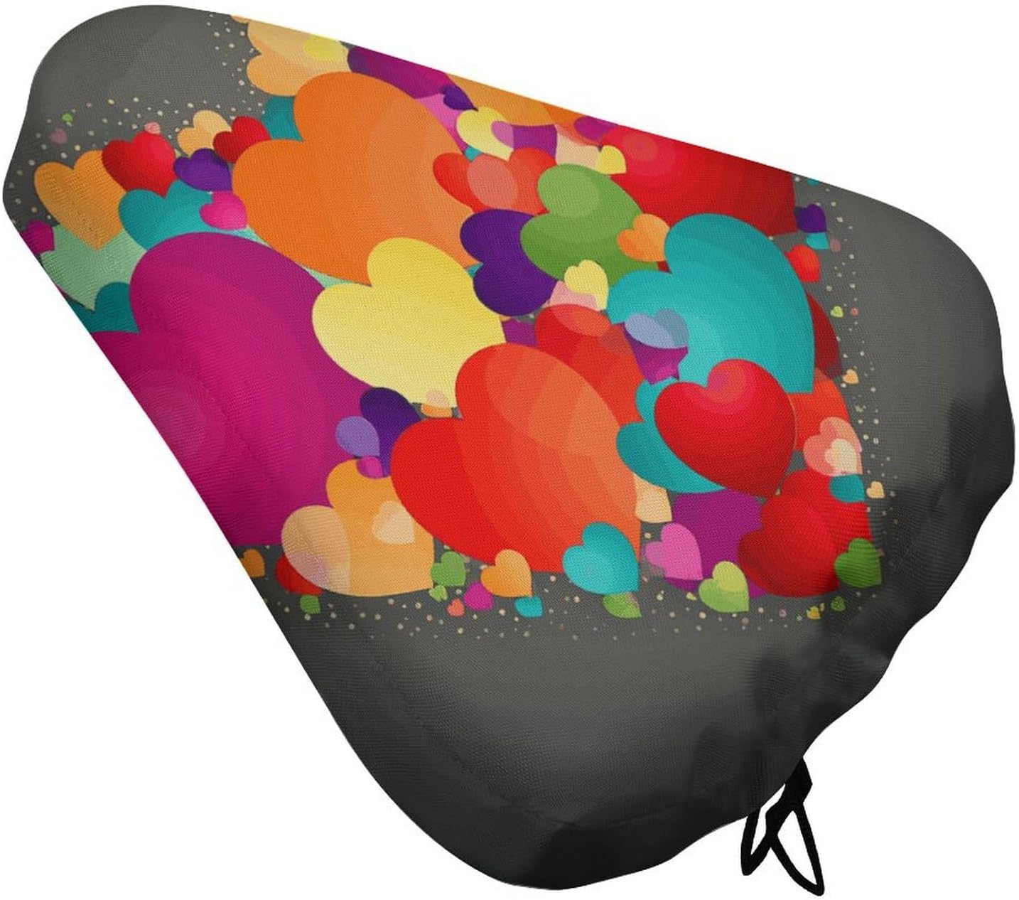 Graphics Love HeartsGraphics Love Hearts Bike Seat Cover Water-Repellent Exercise Bike Seat Cushion Bicycle Saddle Cover with Drawstring Rain Snow Dust Covers for City Mountain Road Biking