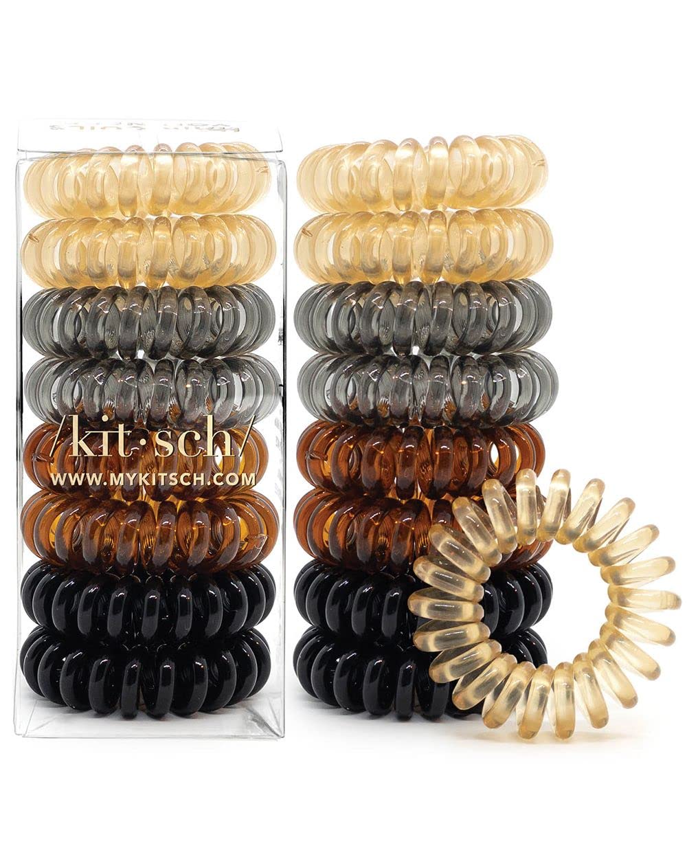 Kitsch Spiral Hair Ties for Women Coil Hair Ties for