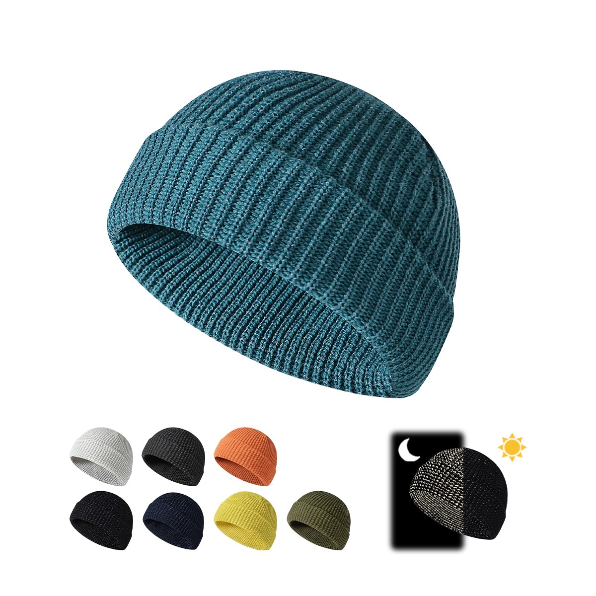 hoehew Weflexus Reflective Beanie 2025 New Flex Beanie 2.0 - Unisex, Winter Flex Beanie Reflektierende Warme Strickmütze