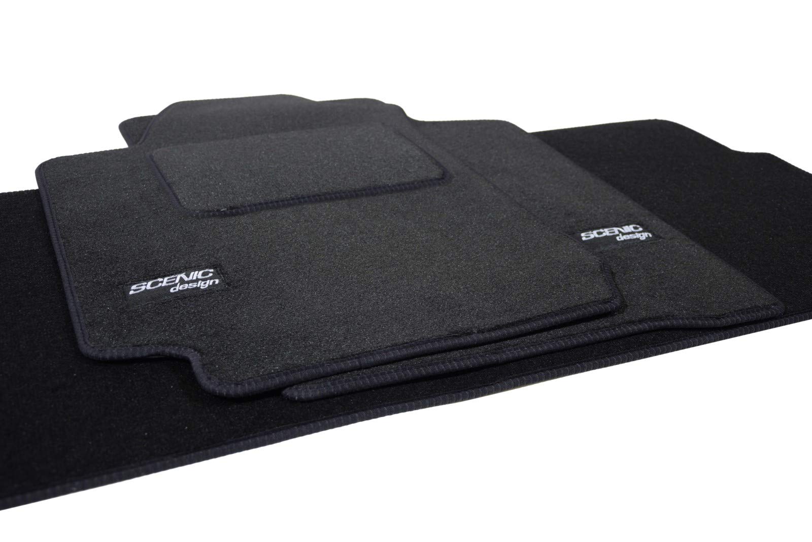 Tappetini su Misura Renault Megane I 1995-2002 Velluto Velours Nero