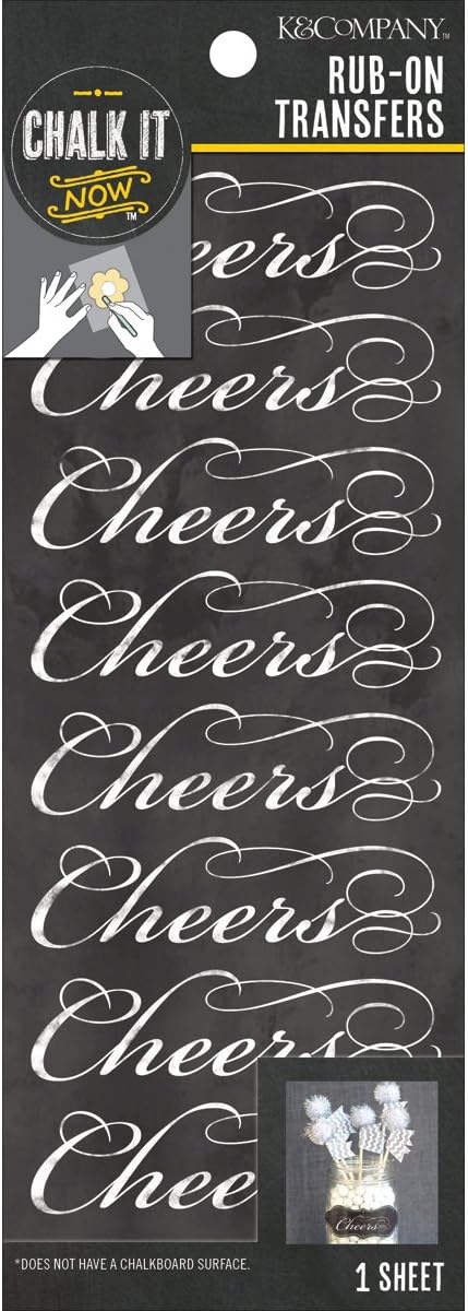 K&CompanyChalk it Now Cheers Rub-Ons