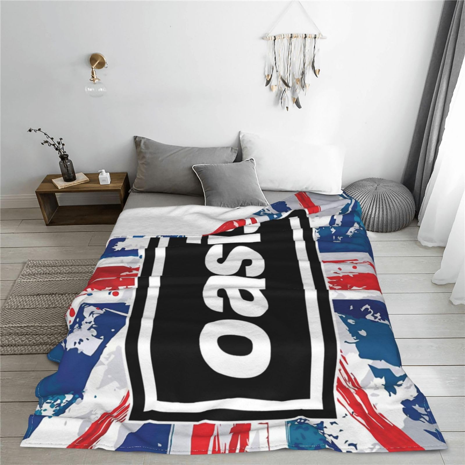 Amazon｜毛布 オアシス Oasis バンド ブランケット シングル