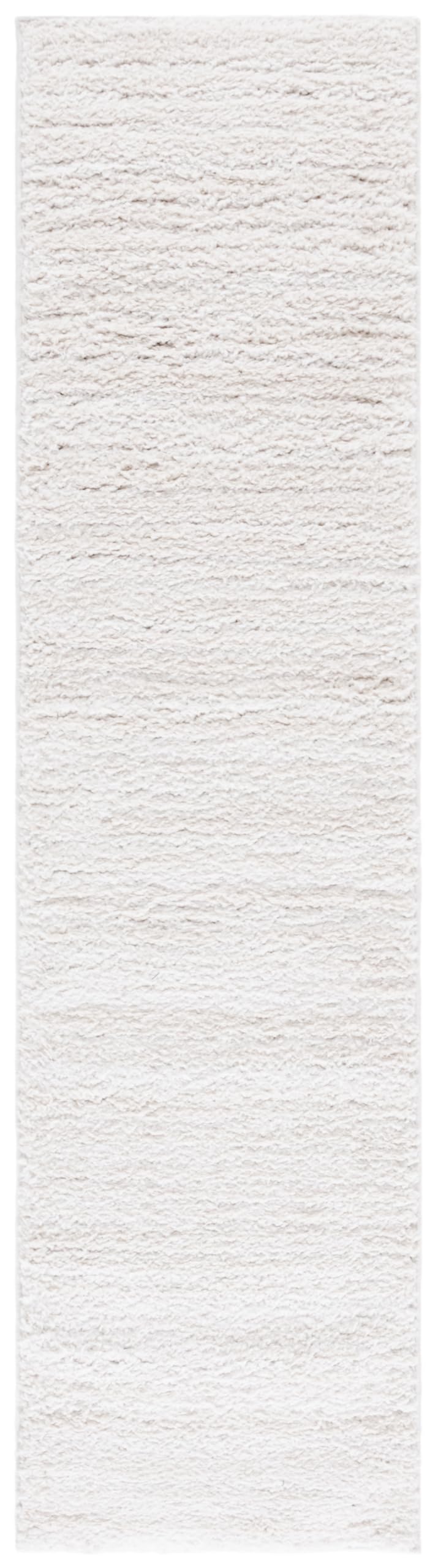 SAFAVIEH Rumi Shag Collection Area Rug - 2'2" x 8' Runner, Ivory/Light Beige, Geometric Design, Ideal for High Traffic Areas in Living Room, Bedroom,