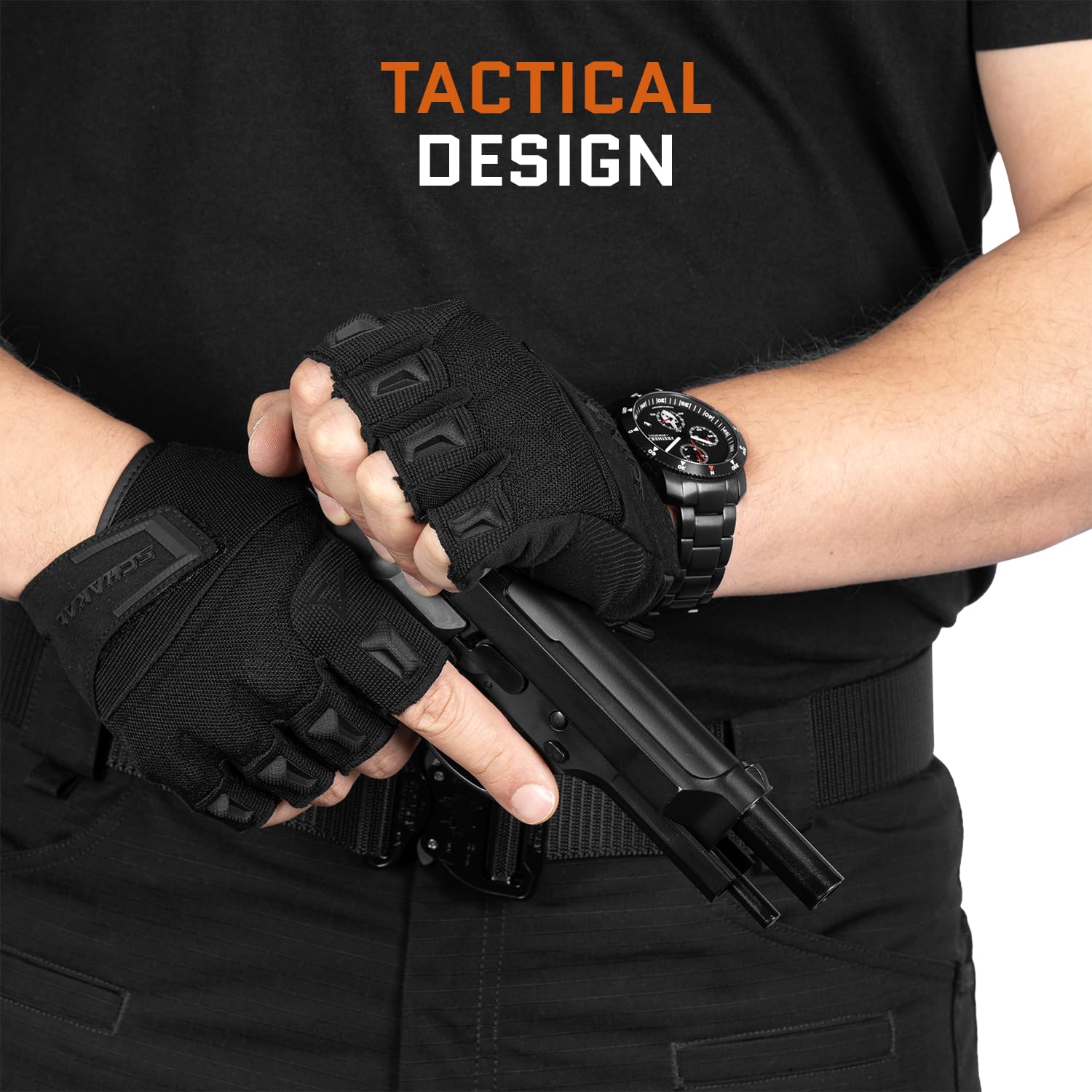 Guantes tácticos sin Dedos ACE Schakal para Paintball y Deportes de Tiro