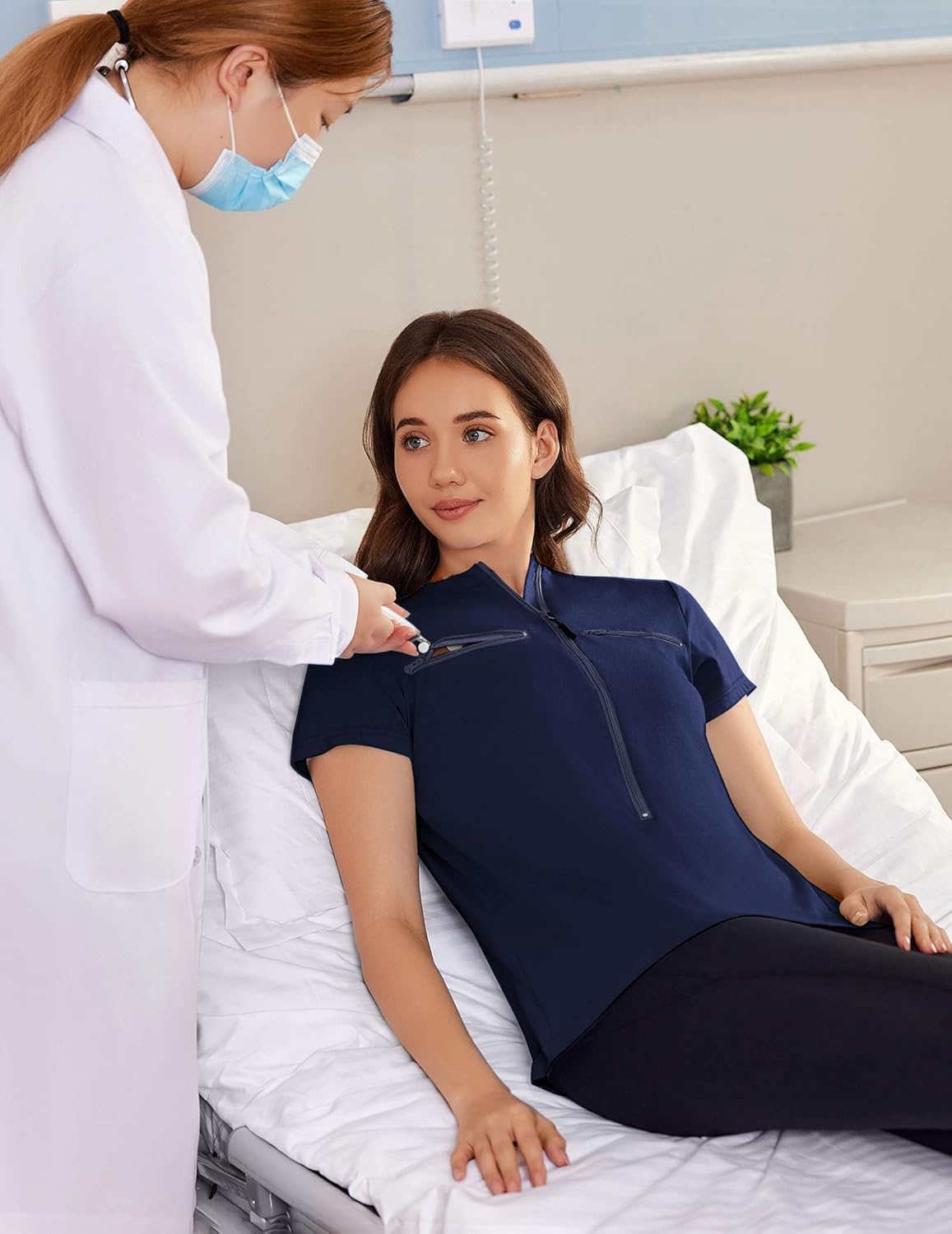 Deyeek Chemo Shirts for Port Access Women 2 Side Snap Short Sleeve Shoulder Surgery Rotator Cuff Dialysis Recovery Shirts - Image 3