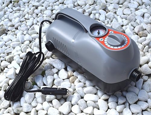 Miniatura 6 de Bomba eléctrica de alta velocidad de 20 psi para SUP airSUP inflable de 12 V con corte automático de 2 etapas alimentada desde el enchufe del
