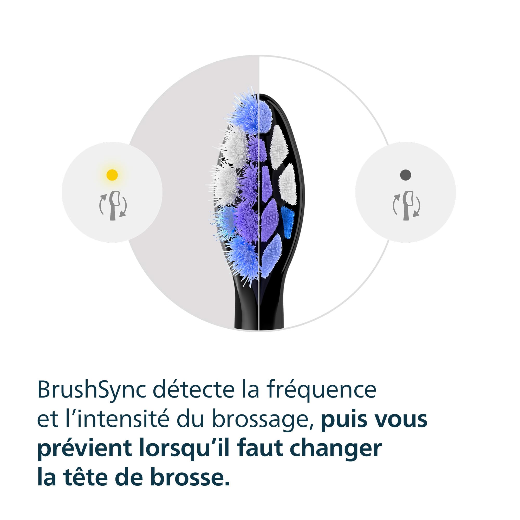 Philips Sonicare S2 Sensitive, têtes de brosse de rechange, noir, lot de 6, HX6056/88