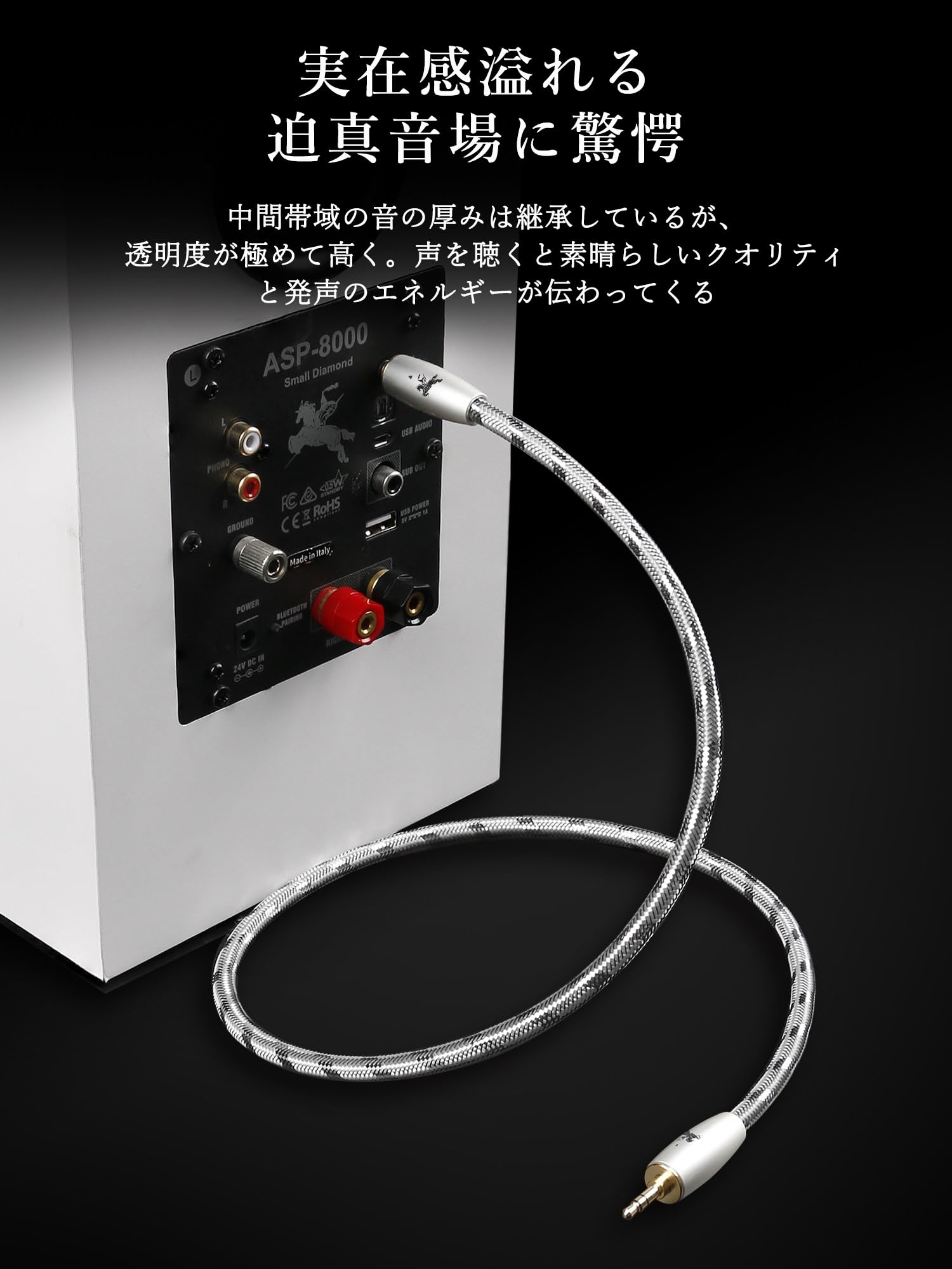 イタリアIMPETO ドイツ製造高音質同車ケーブル 長さ5.0m イタリア イタリアIMPETO ドイツ製造高音質同車ケーブル 長さ5.0m イタリア