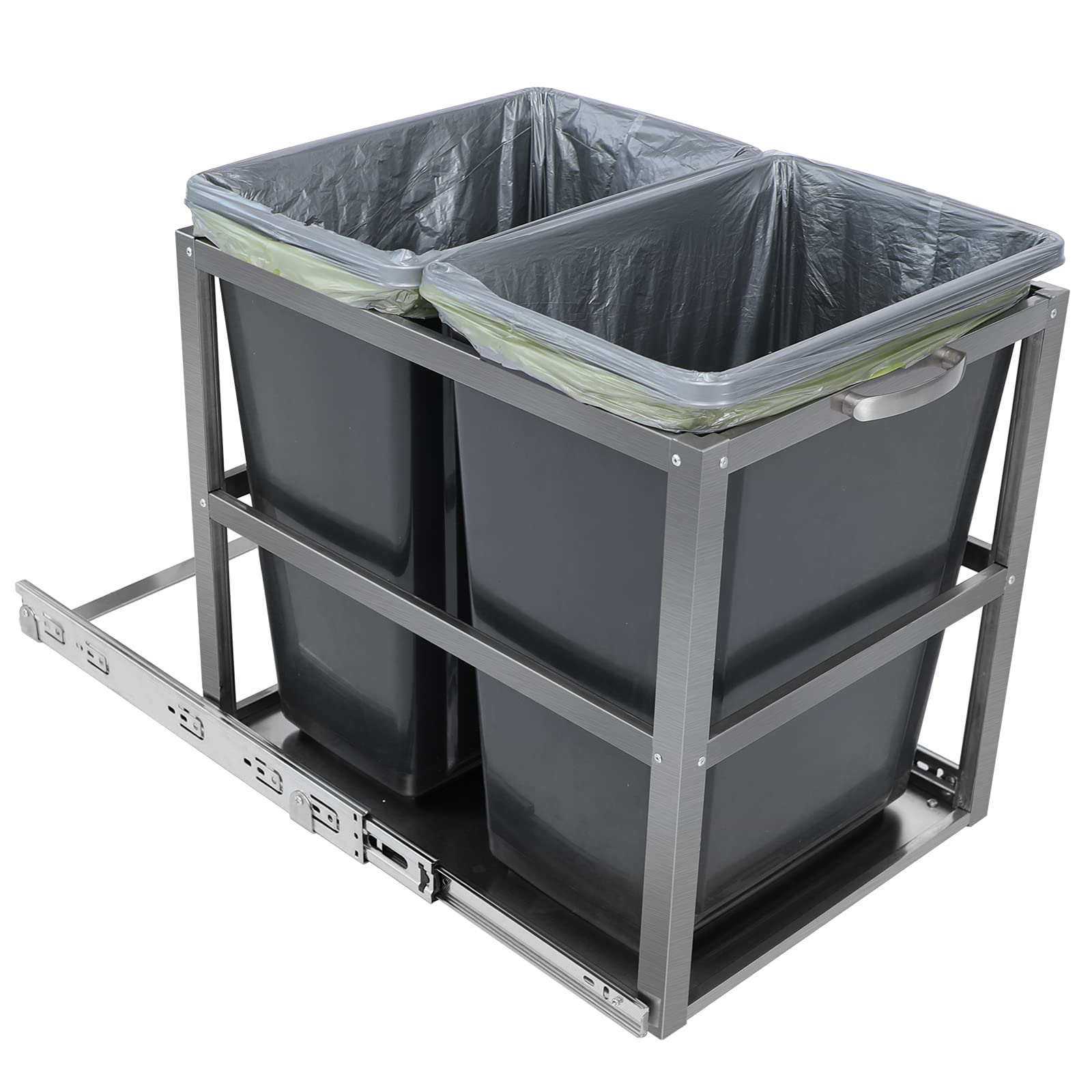 UEV Double Under Counter Kitchen PullOut Trash Can,30 Liter