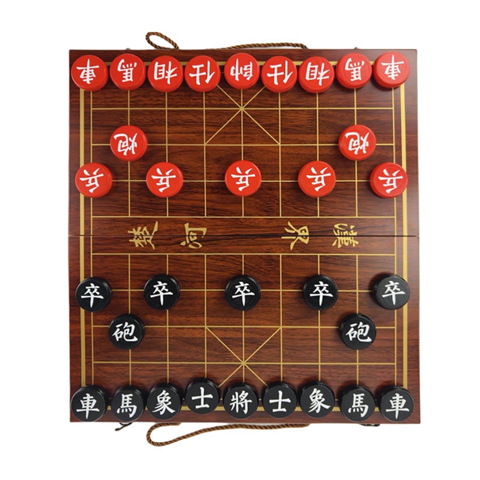 Scacchi Cinesi, Giochi Da Tavolo Strategici For 2 Giocatori, Set Da Viaggio Con Pezzi In Faggio E Scacchiera Pieghevole