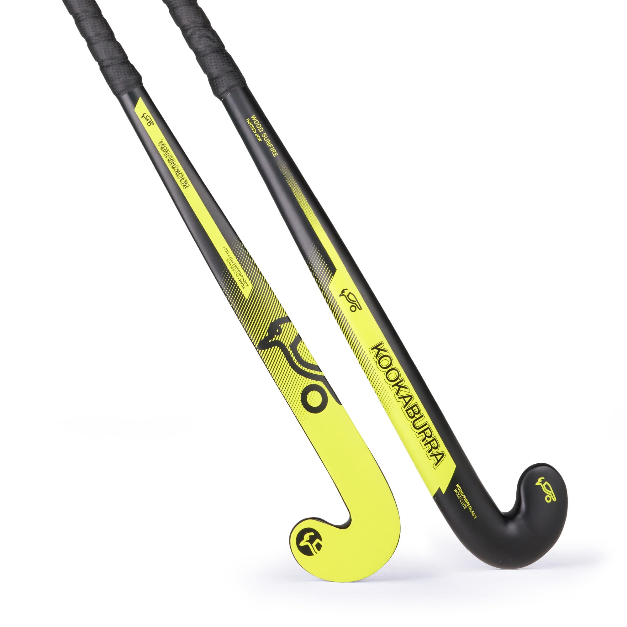 Kookaburra Unisex-Youth Sunfire Hockey Stick, Black & Yellow, 36.5 Light EU