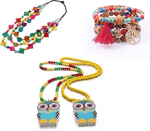 Miniatura 4 de ToBeIT 600 cuentas de madera de colores surtidos de 0.394 pulgadas redondas y coloridas cuentas de madera pintadas para hacer joyas, manualidades,