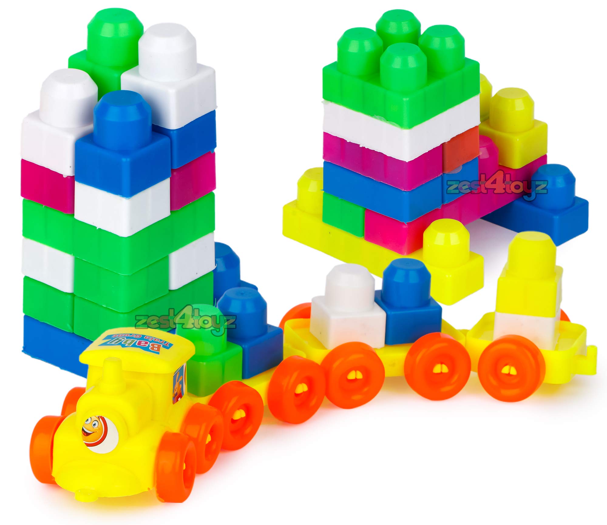 Zest 4 Toyz Building Blocks for Kids with Wheel Train Shaped Building Block Toy Best Gift Early Educational Learing Toy for Kids (41 PCS) Multicolor (B0BLJXN51N) Amazon Price History, Amazon Price Tracker