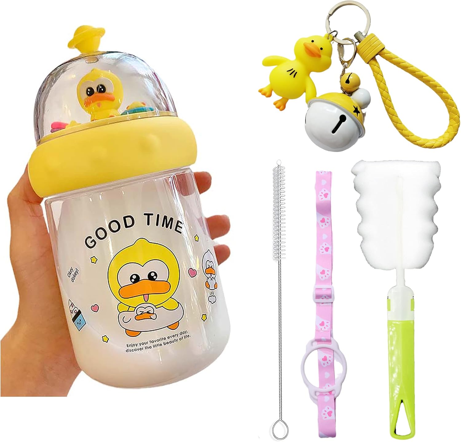 Rocket Water Bottle for School Drinking Cup with Straw Tumbler for Picnic Birthday Gift (rocket green, 380 ml)