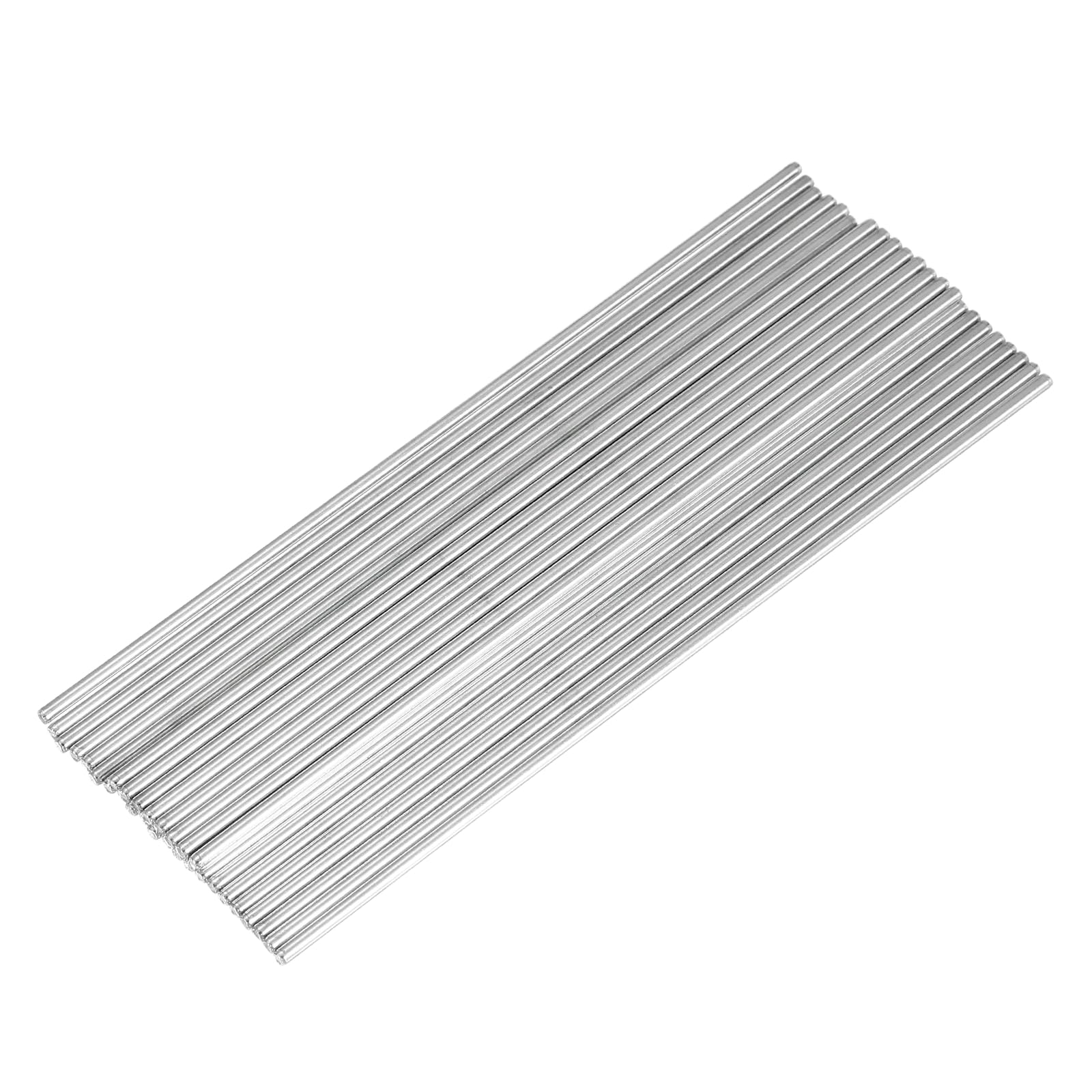 sourcing map 30pcs 2mmx120mm Toys Shaft Round Rod Axles Drive Shaft Silver