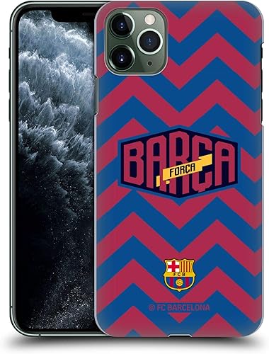 Miniatura 1 de Head Case Designs Officially Licensed FC Barcelona Zigzag Forca Barca Hard Back Case Compatible with Apple iPhone 11 Pro Max