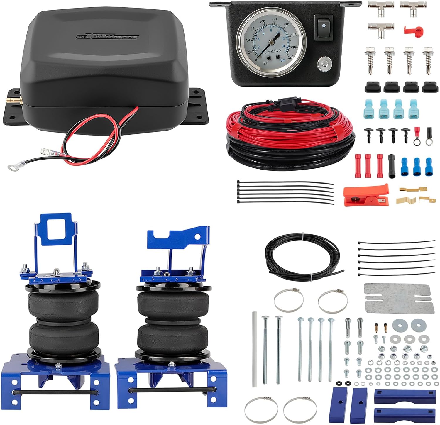 maXpeedingrods 5000 lbs Air Suspension Bags Kit & On Board