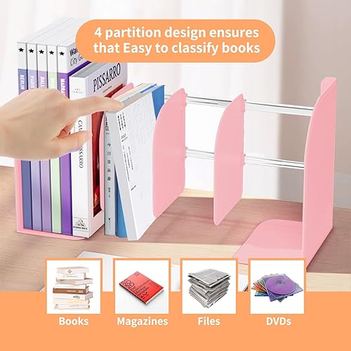 Miniatura 4 de Sujetalibros ajustables para libros pesados, extremos de libros de metal resistente para estantes, extremos de libro para libros pesados,