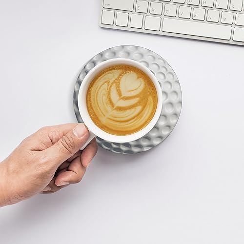 Miniatura 5 de Posavasos para bebidas, posavasos de cerámica absorbente para mesa de café, juego de 4 posavasos para pelota de golf, posavasos deportivos para mesa