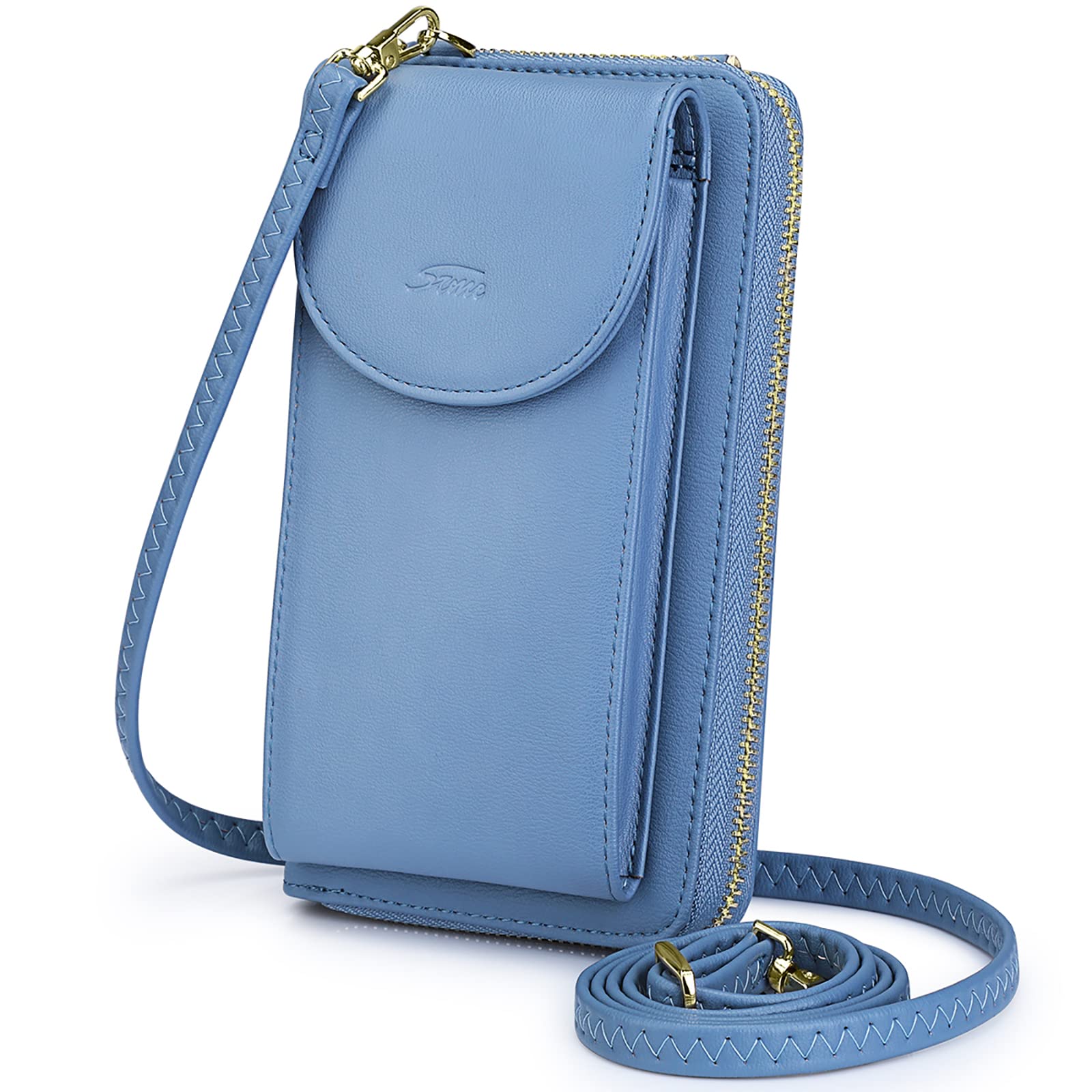 Buy S-ZONE PU Leather RFID Blocking 