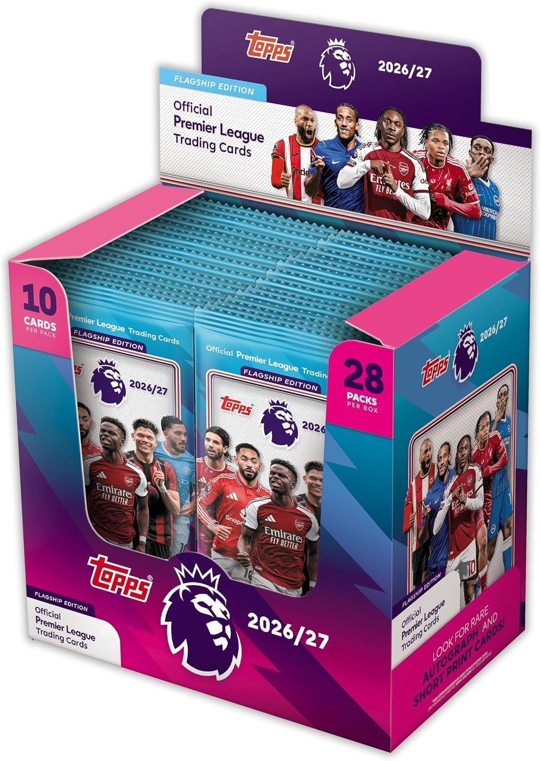 Topps Flagship Premier League 2026/27-28 Booster Display Football 280 kart Box i BB-Toy-Trades Toploader
