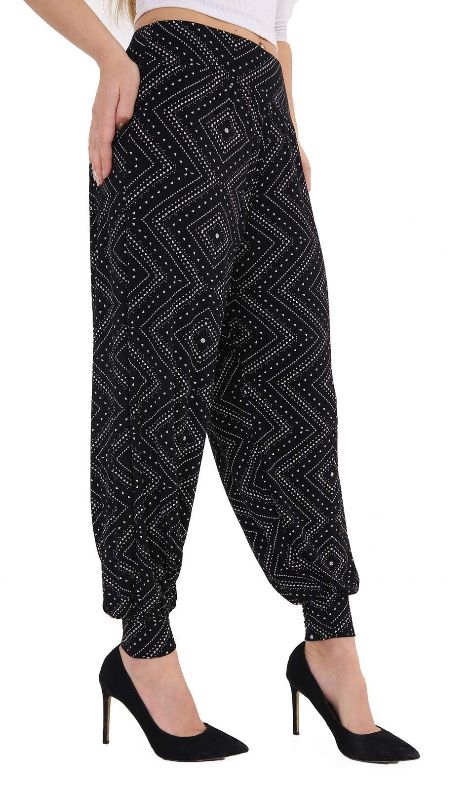 Wearall Women's Diamoond Plus Size Harem Trousers Full Leggings Stretch Pants (16 To 18, )
