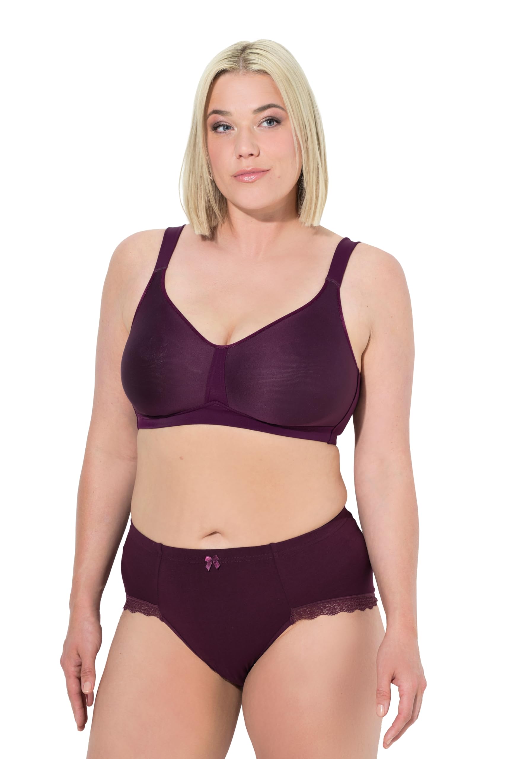 Ulla Popken Damen große Größen Übergrößen Plus Size BH, Spacer-Cups, ohne Bügel, Mikrofaser 819009